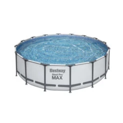 Bestway Zwembad Steel Pro Max Set Rond 488 Cm Met Ladder, Filterpomp En Afdekzeil