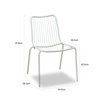 Tuinstoel Lucca Wit 4 Tuinstoel Lucca Wit - Afbeelding 2