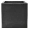 Pot Fiberclay Donkergrijs Streep Vierkant Ø40 H35 Cm -Buitenleven & Tuin 123 1320