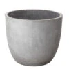 Bloempot Fiberclay Rond Donkergrijs Hoogte 33cm -Buitenleven & Tuin 123 1379