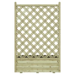 Bloembak Met Dubbele Trellis 90x40 Cm -Buitenleven & Tuin 123 1386
