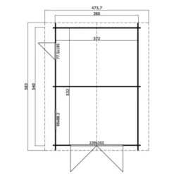 Garage Chiel 380x540cm Geïmpregneerd 7 Garage Chiel 380x540cm Geïmpregneerd -Buitenleven & Tuin 123 1506