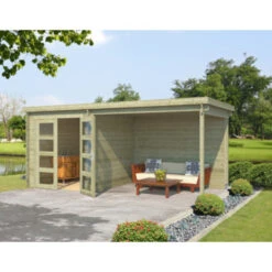 Tuinhuis Helena Geïmpregneerd Met Overkapping 492x254 Cm -Buitenleven & Tuin 123 1538