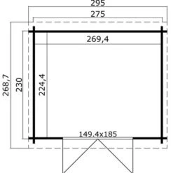 Tuinhuis Fresia Geïmpregneerd 295x269 Cm -Buitenleven & Tuin 123 1562