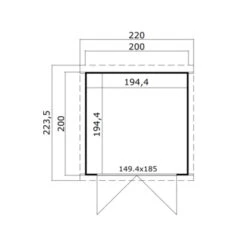 Tuinhuis Marta 200x200cm Blank -Buitenleven & Tuin 123 1587