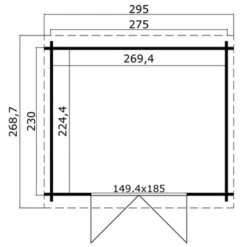 Tuinhuis Fresia 295x269 Cm -Buitenleven & Tuin 123 1621