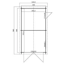 Garage Ohio 340x580 Cm -Buitenleven & Tuin 123 1626