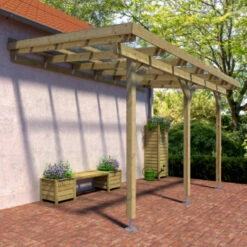 Overkapping Aanbouw 424x257 Cm -Buitenleven & Tuin 123 1641