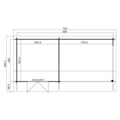 Tuinhuis Marichel 680x300cm Geïmpregneerd 7 Tuinhuis Marichel 680x300cm Geïmpregneerd -Buitenleven & Tuin 123 1644
