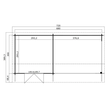 Tuinhuis Marichel 680x300cm Geïmpregneerd 5 Tuinhuis Marichel 680x300cm Geïmpregneerd - Afbeelding 3