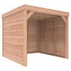 Overkapping Douglas Hout Blank Met Achterwand En 2 Zijwanden 270x270 Cm -Buitenleven & Tuin 123 1663