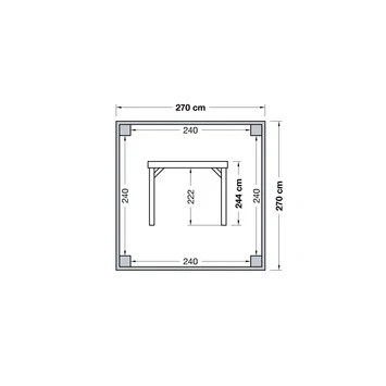 Overkapping Douglas Hout Blank Met Achterwand En 2 Zijwanden 270x270 Cm 5 Overkapping Douglas Hout Blank Met Achterwand En 2 Zijwanden 270x270 Cm - Afbeelding 3