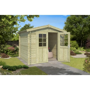 Tuinhuis Indy 230x175cm Geïmpregneerd olijfgroen 4 Tuinhuis Indy 230x175cm Geïmpregneerd olijfgroen - Afbeelding 2