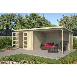 Tuinhuis Manuel Met Overkapping 620x309 Cm -Buitenleven & Tuin 123 1693