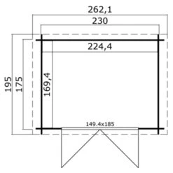 Tuinhuis Indy 230x175cm Blank 7 Tuinhuis Indy 230x175cm Blank -Buitenleven & Tuin 123 1706