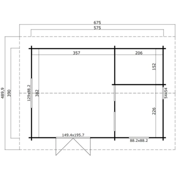 Tuinhuis Carla 390X575cm Blank 5 Tuinhuis Carla 390X575cm Blank - Afbeelding 3