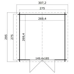 Tuinhuis Narcis 295x307 Cm -Buitenleven & Tuin 123 1748