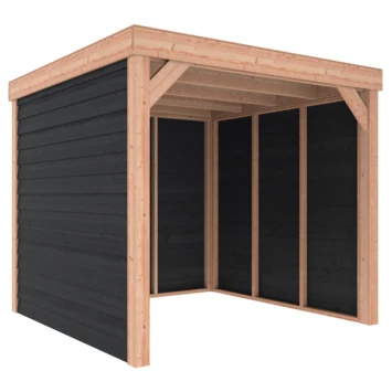 Overkapping Douglas Hout Zwart Met Achterwand En 2 Zijwanden 270x270 Cm 3 Overkapping Douglas Hout Zwart Met Achterwand En 2 Zijwanden 270x270 Cm