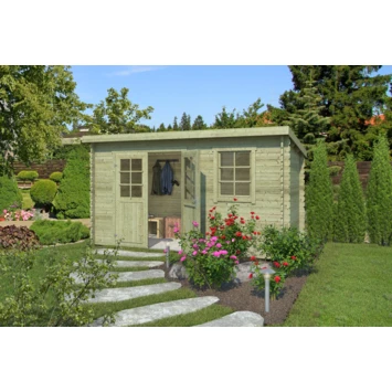 Tuinhuis Danna 380x175 Olijfgroen 4 Tuinhuis Danna 380x175 Olijfgroen - Afbeelding 2