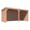 Overkapping Douglas Hout Blank Met Achterwand En 2 Zijwanden 270x522 Cm -Buitenleven & Tuin 123 1800