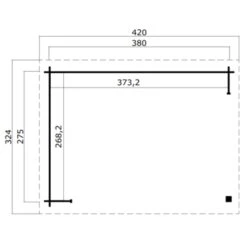 Overkapping Lara 380x275cm Blank -Buitenleven & Tuin 123 1813