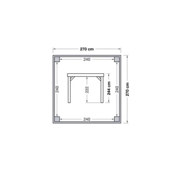 Overkapping Douglas Hout Zwart Met Achterwand En Zijwand 270x270 Cm 5 Overkapping Douglas Hout Zwart Met Achterwand En Zijwand 270x270 Cm - Afbeelding 3