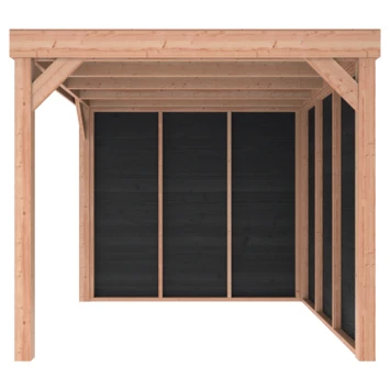 Overkapping Douglas Hout Zwart Met Achterwand En Zijwand 270x270 Cm 7 Overkapping Douglas Hout Zwart Met Achterwand En Zijwand 270x270 Cm - Afbeelding 5