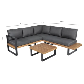 Loungeset Skopelos Eucalyptushout 7 Loungeset Skopelos Eucalyptushout - Afbeelding 5