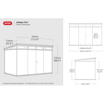 Keter Artisan 117 Tuinhuis 5 Keter Artisan 117 Tuinhuis - Afbeelding 3