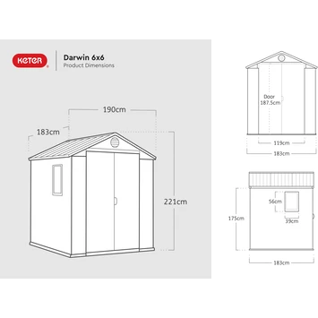 Keter Darwin 66 Greyish Woodlook 4 Keter Darwin 66 Greyish Woodlook - Afbeelding 2