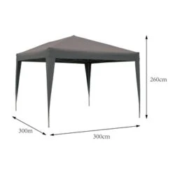 Partytent Havana 3x3 M Antraciet -Buitenleven & Tuin 123 1875