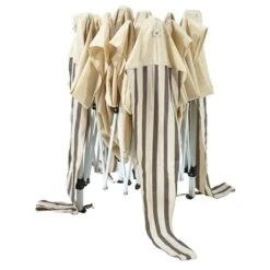 Partytent Havana 3 M Inklapbaar Ecru Antraciet Streep -Buitenleven & Tuin 123 1879