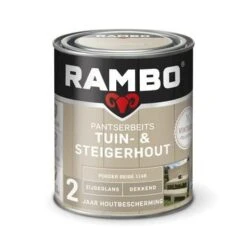 Rambo Vintage Pantserbeits Tuin- En Steigerhout Dekkend Poeder Beige Zijdeglans 750 Ml 8 Rambo Vintage Pantserbeits Tuin- En Steigerhout Dekkend Poeder Beige Zijdeglans 750 Ml -Buitenleven & Tuin 123 262