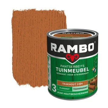 Rambo Pantserbeits Tuinmeubel Transparant Teakhout Zijdemat 750 Ml 3 Rambo Pantserbeits Tuinmeubel Transparant Teakhout Zijdemat 750 Ml