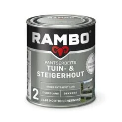 Rambo Vintage Pantserbeits Tuin- En Steigerhout Dekkend Stoer Antraciet Zijdeglans 750 Ml 7 Rambo Vintage Pantserbeits Tuin- En Steigerhout Dekkend Stoer Antraciet Zijdeglans 750 Ml -Buitenleven & Tuin 123 304