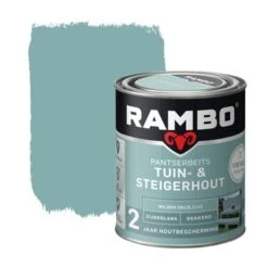 Rambo Vintage Pantserbeits Tuin- En Steigerhout Dekkend Wilgen Grijs Zijdeglans 750 Ml