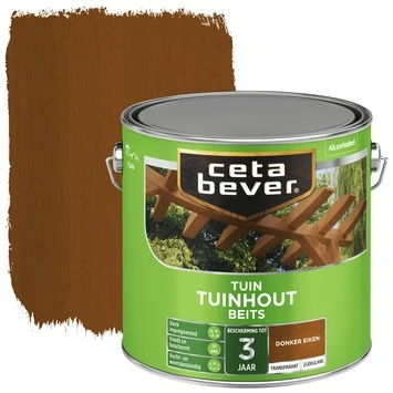 CetaBever Tuinhoutbeits Transparant Donker Eiken Zijdeglans 2,5 L 3 CetaBever Tuinhoutbeits Transparant Donker Eiken Zijdeglans 2,5 L