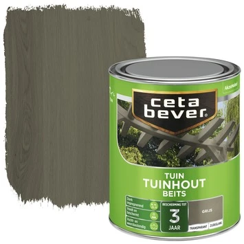 CetaBever Tuinhoutbeits Transparant Grijs Zijdeglans 750 Ml 3 CetaBever Tuinhoutbeits Transparant Grijs Zijdeglans 750 Ml