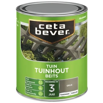 CetaBever Tuinhoutbeits Transparant Grijs Zijdeglans 750 Ml 4 CetaBever Tuinhoutbeits Transparant Grijs Zijdeglans 750 Ml - Afbeelding 2