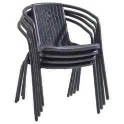 Stapelstoel Bari Antraciet -Buitenleven & Tuin 123 433