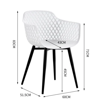 Stoel Savona Wit 4 Stoel Savona Wit - Afbeelding 2