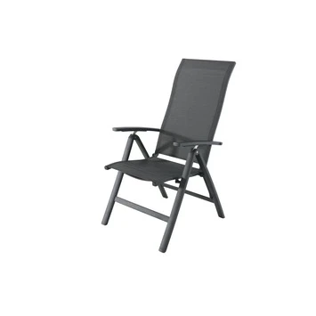 Verstelbare Tuinstoel Valencia Antraciet 4 Verstelbare Tuinstoel Valencia Antraciet - Afbeelding 2