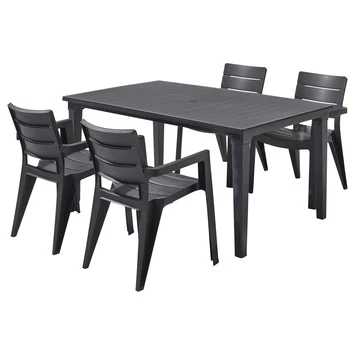 ALLIBERT All Stoel Ibiza Grafiet 5 ALLIBERT All Stoel Ibiza Grafiet - Afbeelding 3