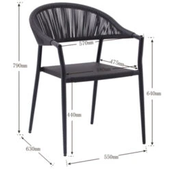 Stoel Lavandou Zwart -Buitenleven & Tuin 123 506