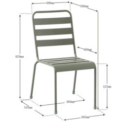 Stoel Digne Legergroen 5 Stoel Digne Legergroen -Buitenleven & Tuin 123 532
