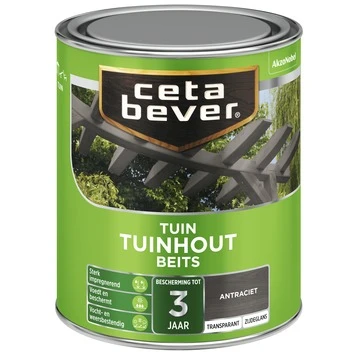 CetaBever Tuinhoutbeits Transparant Antraciet Zijdeglans 750 Ml 4 CetaBever Tuinhoutbeits Transparant Antraciet Zijdeglans 750 Ml - Afbeelding 2