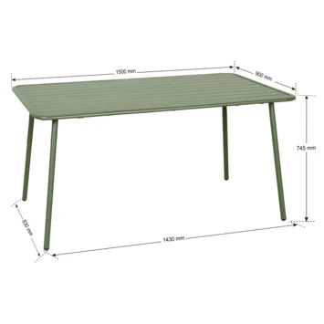 Tafel Tavira Legergroen 4 Tafel Tavira Legergroen - Afbeelding 2