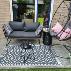 Loungebank Madrid Zwart -Buitenleven & Tuin 123 753
